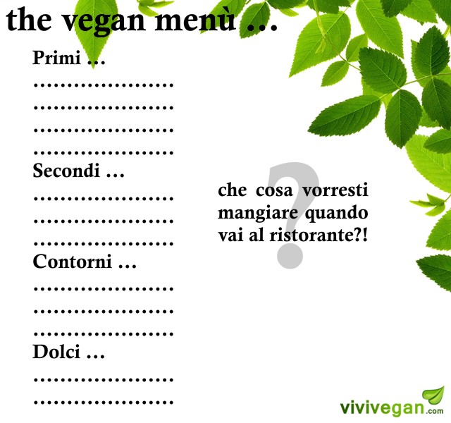Facciamo il menù vegan?