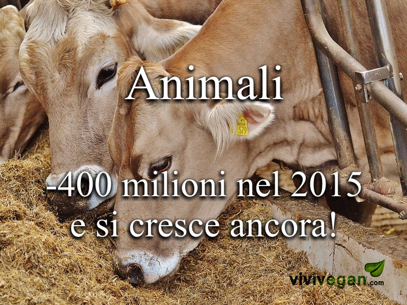 400 milioni di animali risparmiati nel 2015, un botto!